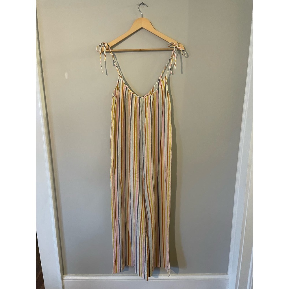 Madewell Multicolor Rainbow Tie Strap Jumpsuit